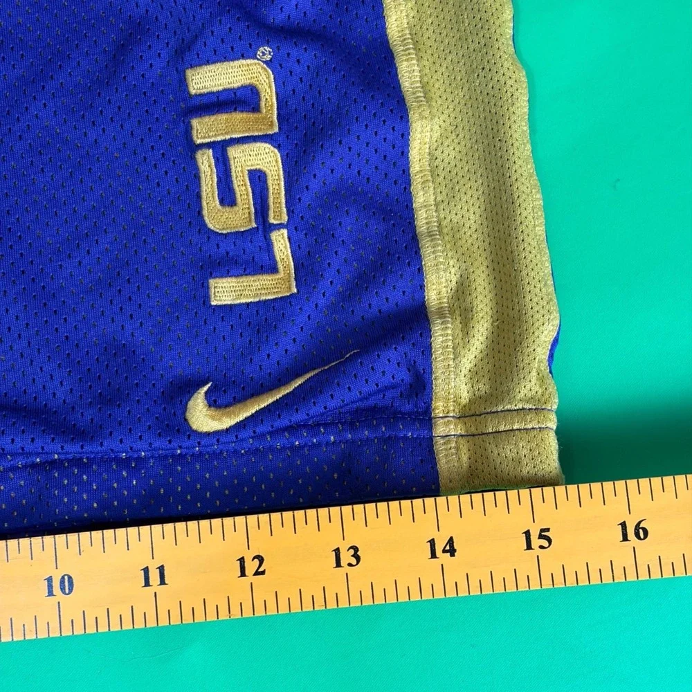 Nike LSU Tigers Shorts Mens XL Purple Gold Dri-FIT Mesh Athletic Basketball NCAA